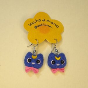 ARETES GATITA LUNA